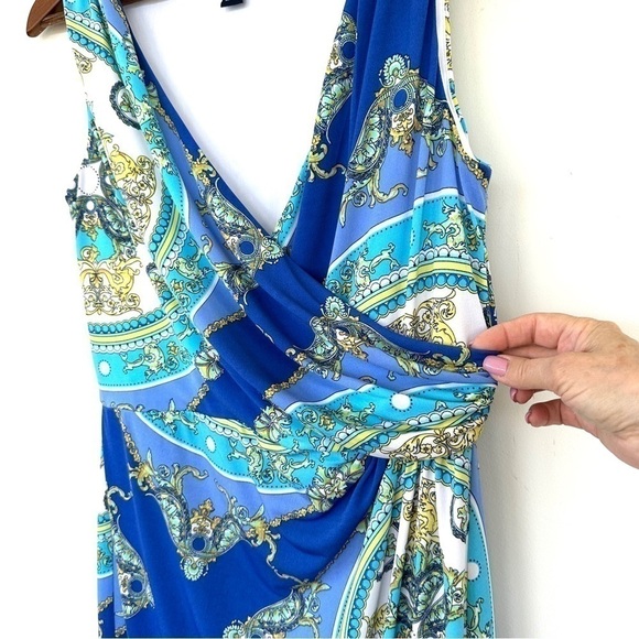 American Living midi dress, sleeveless, with a surplice  top, stretch knit - Picture 5 of 11